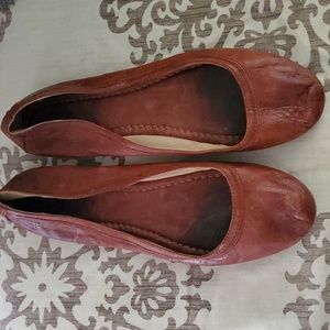 Frye Well Loved Cognac Leather Flats Size 10